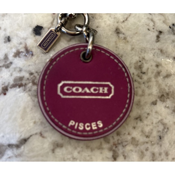 VTG Rare Limited Edition Coach Pisces Astrology Charm Key Chain